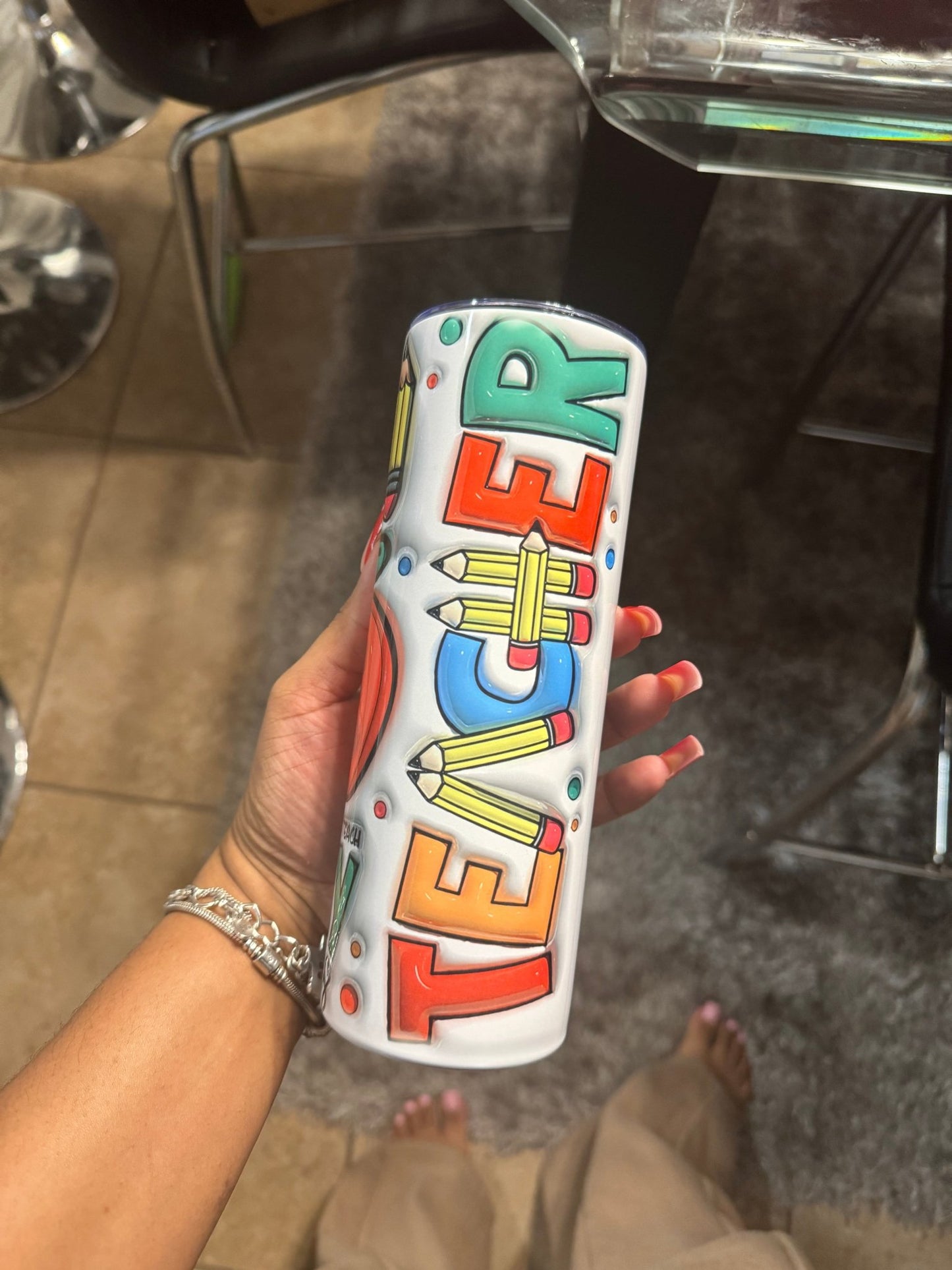 Teacher Appreciation 3D 20oz Tumbler Cup