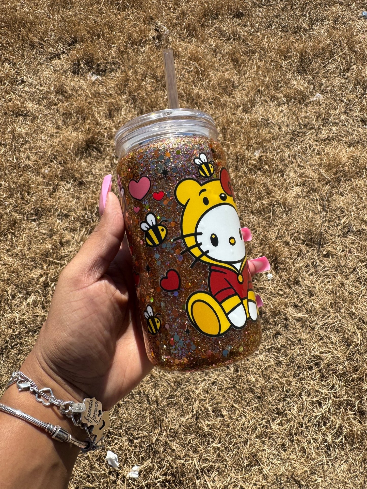 Kitty Love Forever 16oz Snowglobe Tumbler