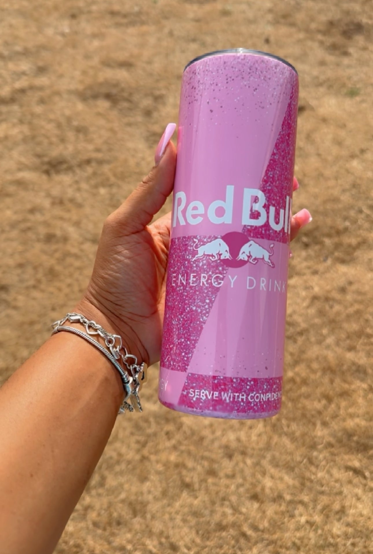 Glitter Red Bull Custom Tumbler - Stand Out in Style with Our Vibrant 20 oz Design