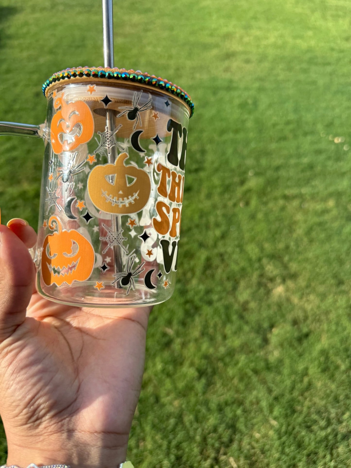 Thick & Spooky 16oz Glass Can Mug