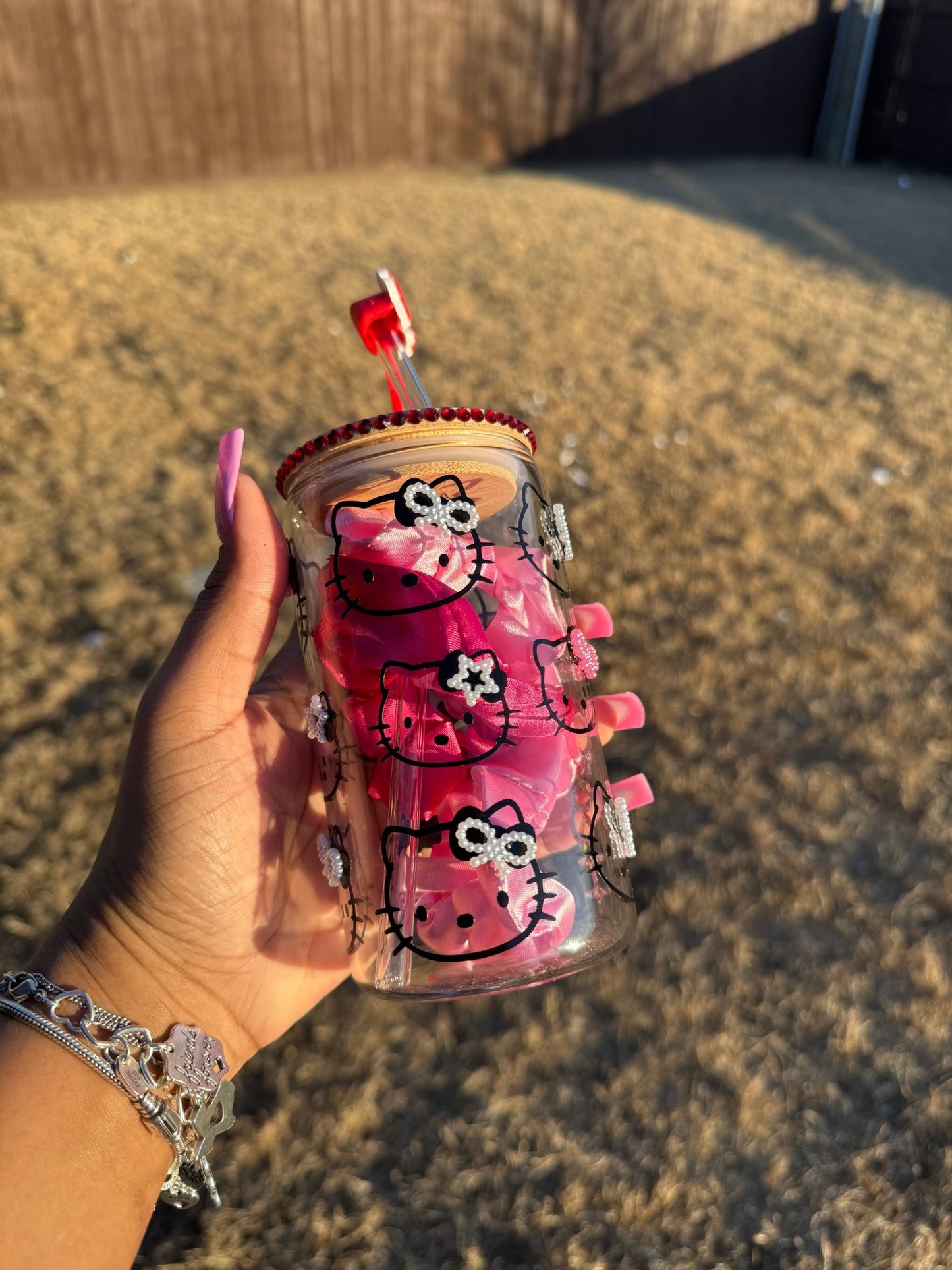 Hello Kitty is a Star Glass Can Cup